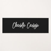 Modern Elegant Handschrift Zwart Yogamat (Voorkant (horizontaal))