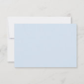 Modern Elegant Handwriting Soft Blue Wedding RSVP Kaartje (Achterkant)