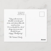 Modern Elegant Happy Thanksgiving Coneflowers Briefkaart (Achterkant)