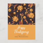 Modern Elegant Happy Thanksgiving Coneflowers Briefkaart (Voorkant)