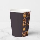 Modern Elegant Happy Thanksgiving Coneflowers Papieren Bekers (Rechts)