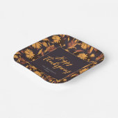 Modern Elegant Happy Thanksgiving Coneflowers Papieren Bordje (Gebogen)