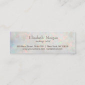 Modern elegant hart opal holografisch klantenkaartje (Achterkant)