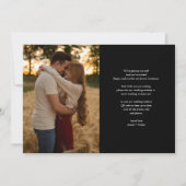 Modern Elegant Hart Script Foto Bruiloft Save The Date (Achterkant)