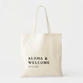 Modern Elegant Hawaii Welkom bruiloft Tote Bag (Voorkant)