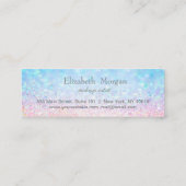 Modern Elegant Hearts Bokeh Klantenkaartje (Achterkant)