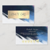 Modern Elegant Hearts Brush Stroke Klantenkaartje (Voorkant / Achterkant)