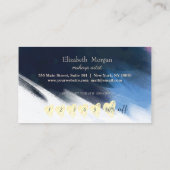 Modern Elegant Hearts Brush Stroke Klantenkaartje (Achterkant)