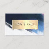 Modern Elegant Hearts Brush Stroke Klantenkaartje (Voorkant)