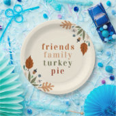 Modern Elegant Herfst najaar Thanksgiving Papieren Bordje (Feest)