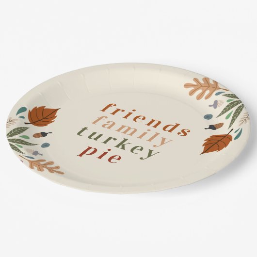 Modern Elegant Herfst najaar Thanksgiving Papieren Bordje (Gekanteld)