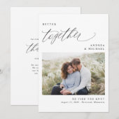 Modern Elegant Herhuwelijkshuwelijk Vow Renewal An Aankondiging (Voorkant / Achterkant)