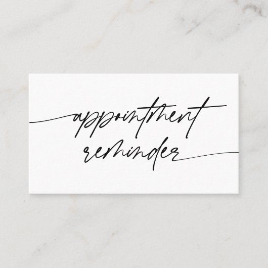 Modern elegant herinneringsscript voor afspraken (Voorkant)