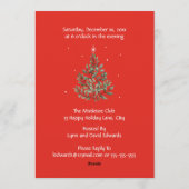 Modern Elegant Holiday Party Invitation Kaart (Achterkant)