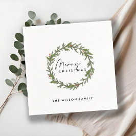 MODERN ELEGANT HOLLY BERRY WREATH CHRISTMAS SERVET