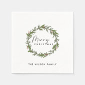 MODERN ELEGANT HOLLY BERRY WREATH CHRISTMAS SERVET (Voorkant)