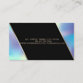 Modern elegant holografisch op hoog niveau visitekaartje (Achterkant)