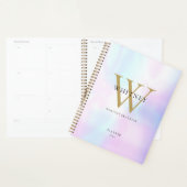 Modern Elegant Holographic Gold Monogram 2023 Planner (Display)