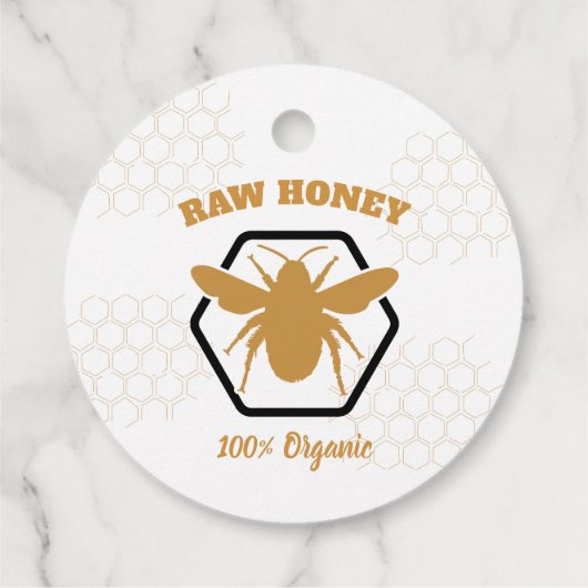 Modern Elegant  Honey Jar Hang Label - Logo (Achterkant)
