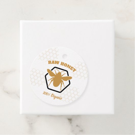 Modern Elegant  Honey Jar Hang Label - Logo (In situ)