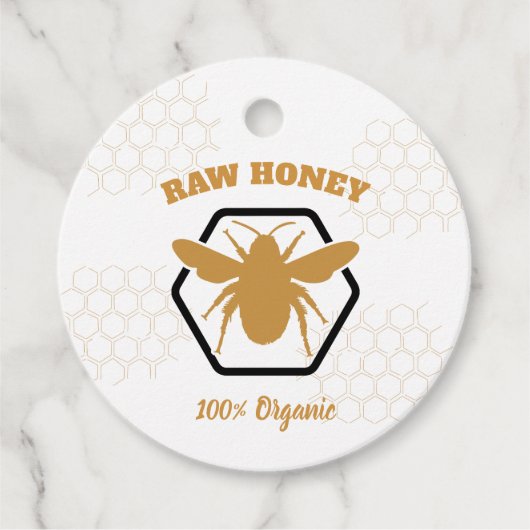 Modern Elegant  Honey Jar Hang Label - Logo (Voorkant)