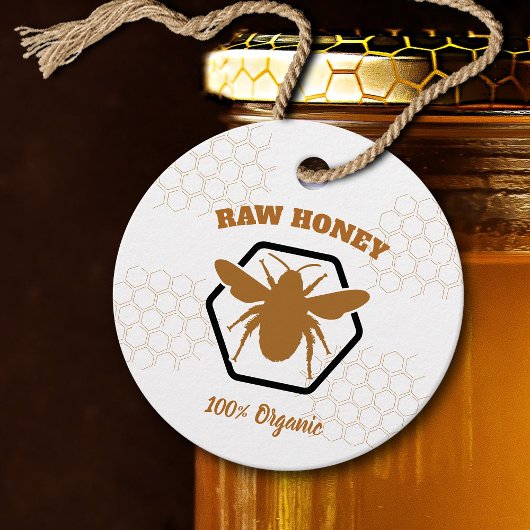 Modern Elegant  Honey Jar Hang Label - Logo