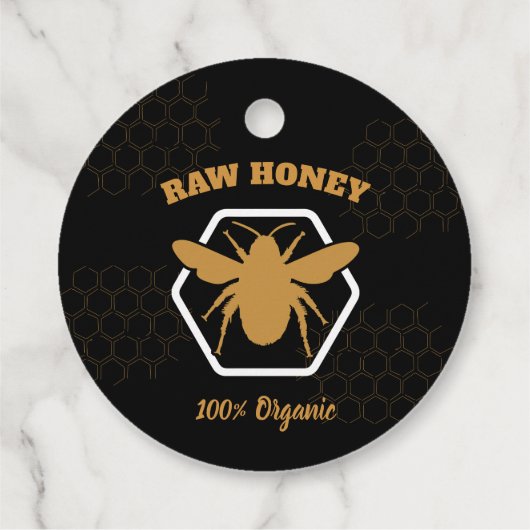 Modern Elegant  Honey Jar Hang Label - Logo (Achterkant)