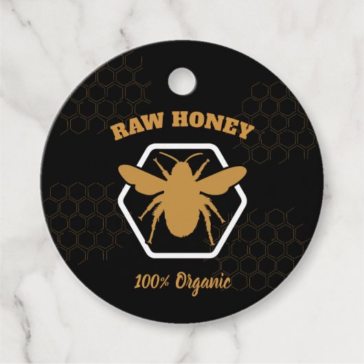 Modern Elegant Honey Jar Hang Label - Logo (Voorkant)