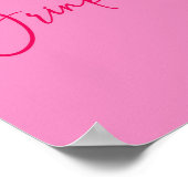 Modern Elegant Hot Pink Drinken Party Sign Poster (Hoek)