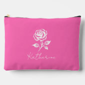 Modern Elegant Hot Pink en Roos Custom Name Etui (Voorkant)