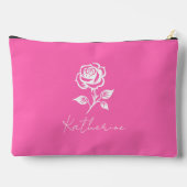 Modern Elegant Hot Pink en Roos Custom Name Etui (Achterkant)