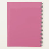 Modern Elegant Hot Pink White Script Monogram 2022 Planner (Achterkant)