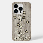 Modern elegant hout - bloemen - houten Case-Mate iPhone case (Achterkant)