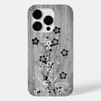 Modern elegant hout - bloemen - houten Case-Mate iPhone 14 pro hoesje