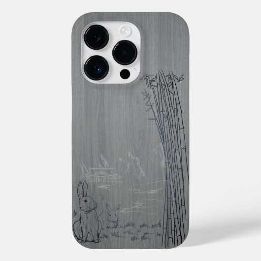 Modern elegant hout gepersonaliseerd - houten Case-Mate iPhone case (Achterkant)