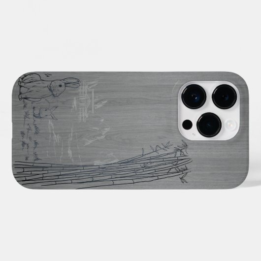 Modern elegant hout gepersonaliseerd - houten Case-Mate iPhone case (Achterkant (horizontaal))