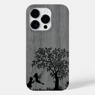 Modern elegant hout gepersonaliseerd - houten Case-Mate iPhone 14 pro hoesje