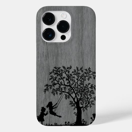 Modern elegant hout gepersonaliseerd - houten Case-Mate iPhone case (Achterkant)