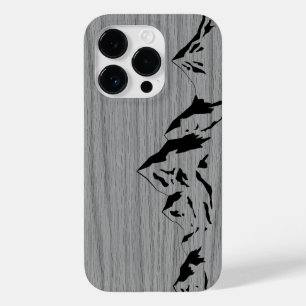 Modern elegant hout gepersonaliseerd - houten Case-Mate iPhone 14 pro hoesje