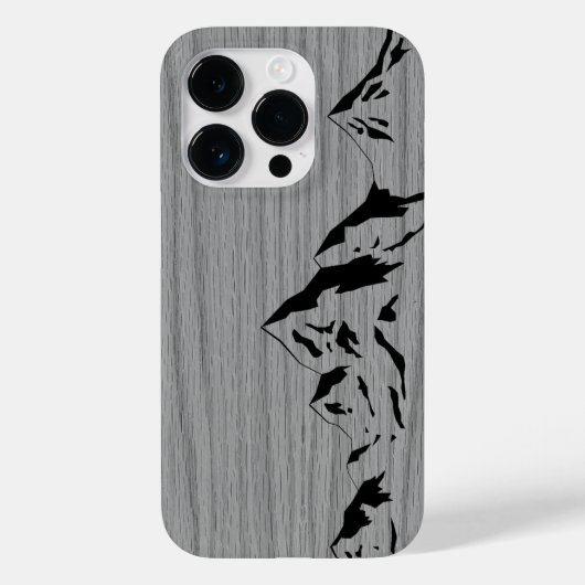Modern elegant hout gepersonaliseerd - houten Case-Mate iPhone case (Achterkant)