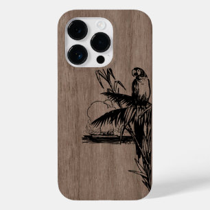 Modern elegant hout gepersonaliseerd - houten Case-Mate iPhone 14 pro hoesje