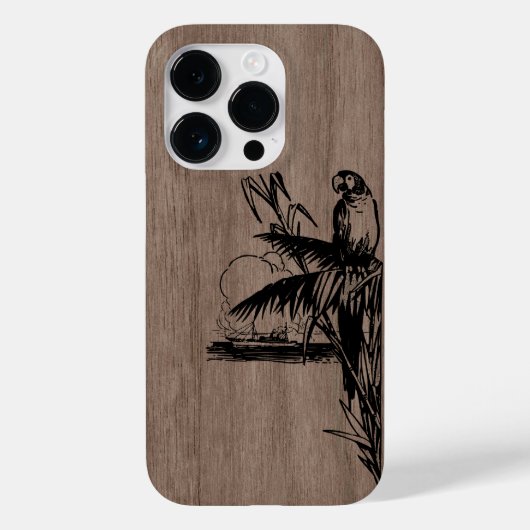 Modern elegant hout gepersonaliseerd - houten Case-Mate iPhone case (Achterkant)