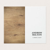 Modern Elegant Houten Wit Interieur Ontwerp Visitekaartje (Buitenkant ongevouwen)