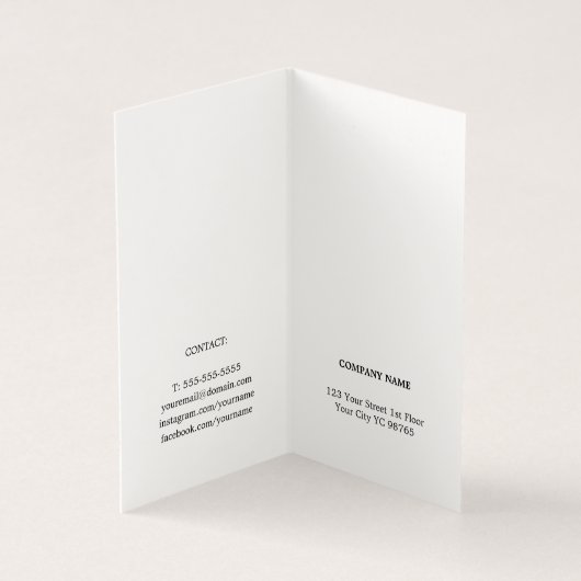 Modern Elegant Houten Wit Interieur Ontwerp Visitekaartje (Binnen)