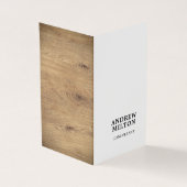 Modern Elegant Houten Wit Interieur Ontwerp Visitekaartje (Buitenkant)