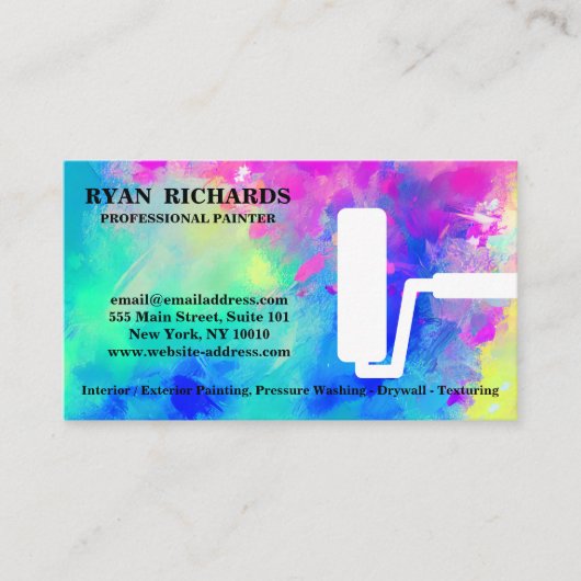 Modern Elegant Huis Schilderen Visitekaartje (Voorkant)