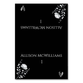 Modern Elegant Huwelijk Zwart-wit Pluimvee Kaart