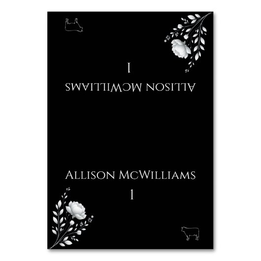 Modern Elegant Huwelijk Zwart-wit Vlees Icon Kaart (Voorkant)