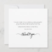 Modern Elegant Huwelijksfotoscript Bedankkaart (Achterkant)