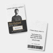 Modern Elegant ID Kaart Logo Quote Badge (Front & Back)